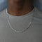Long necklace men Plateado 45CM
