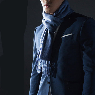 Bufanda de Lana Pura para Hombre - Elegancia Empresarial Invierno - Image 5