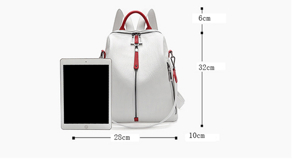 Mochila de Cuero Suave Antirrobo con Estilo Aventurero