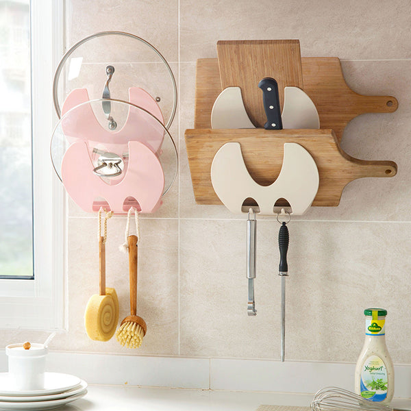 Organizador de Cocina Montado en Pared con Ganchos Multiusos