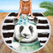 Toalla de Playa Redonda Panda Microfibra - Multiusos