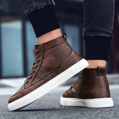 Zapatillas Altas de Cuero Estilo Coreano - Image 12