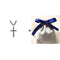 18K Dorado and Plateado Cross Necklace Plateado+New Bag
