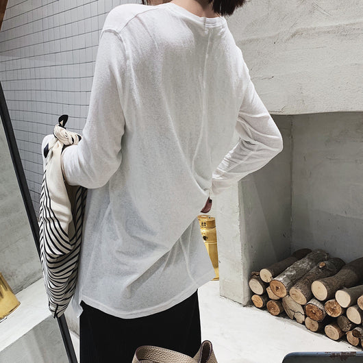 Blusa de Manga Larga con Corte Asimétrico - Image 6