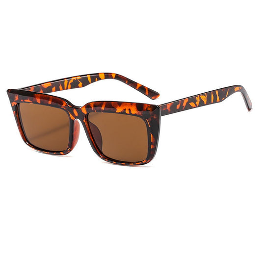 Light blue rectangular sunglasses with dark lenses and thick frames, angled to show the temples and front. - Image 10