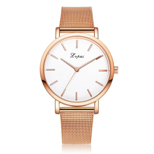 Reloj de Moda para Mujer con Malla Plateada y Dorada, Diseño Mármol Creativo - Image 11