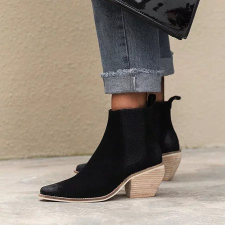 Botas de Cuero para Mujer con Punta Fina Estilo Retro - Image 8