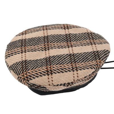 Boina Cuadriculada Retro Japonesa para Mujer - Image 5