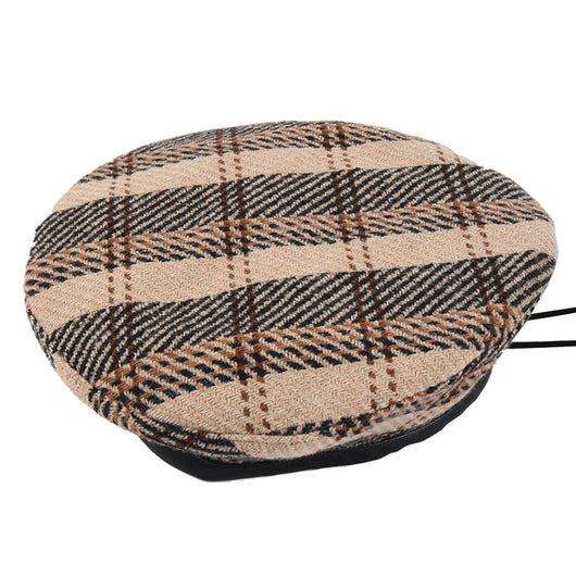 Boina Cuadriculada Retro Japonesa para Mujer - Image 5