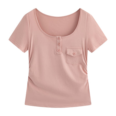 Blusa Corta Ajustada y Cómoda de Manga Corta - Image 6
