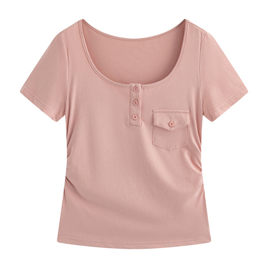Blusa Corta Ajustada y Cómoda de Manga Corta - Image 6