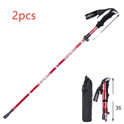 Bastón de Trekking Plegable Ultra Ligero con Mango Recto - Retráctil y Portátil - Image 9