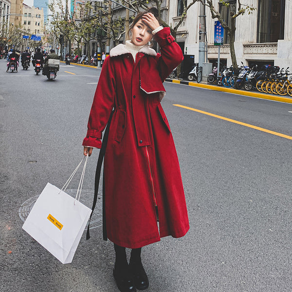 Chaqueta Parker de Lana de Cordero con Solapa Contrastada