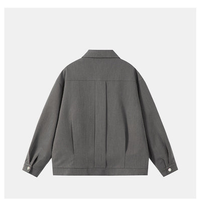 Chaqueta Versátil con Cierre de Cremallera - Estilo Japonés Minimalista Negro - Image 12