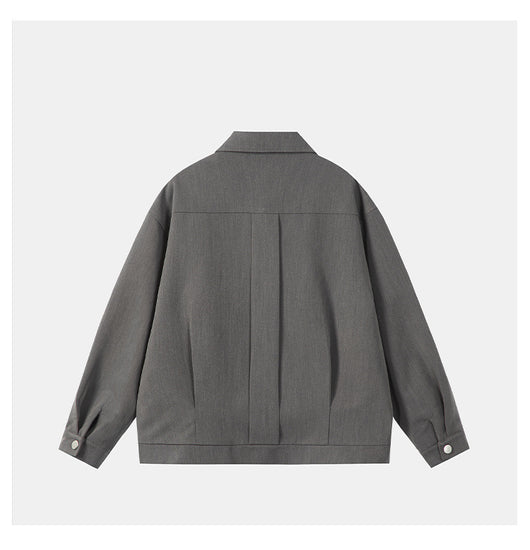 Chaqueta Versátil con Cierre de Cremallera - Estilo Japonés Minimalista Negro - Image 12