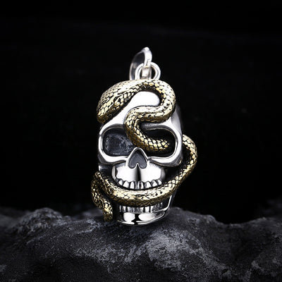 Dije Calavera Serpiente Plata Esterlina - Estilo Personalidad Masculina - Image 8