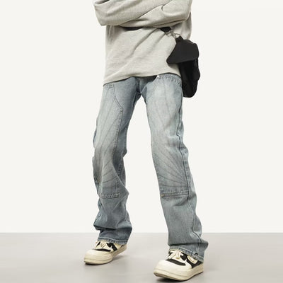 Pantalones Skinny Desgastados Retro para Hombre - Corte Recto Versátil - Image 9