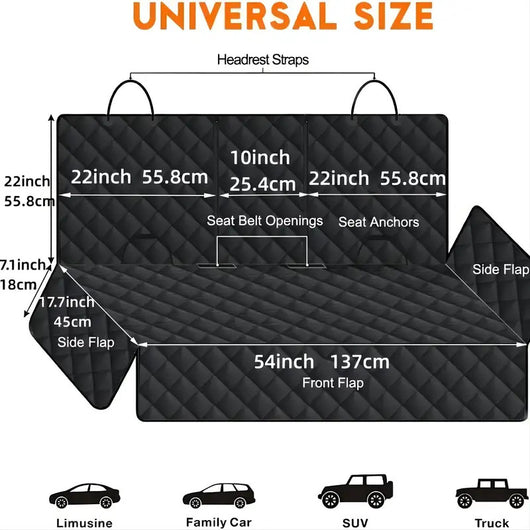 Protector Impermeable para Asiento Trasero del Auto - Funda Reversible para Mascotas - Image 2