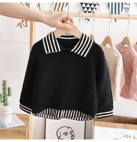 Suéter Básico Liso para Niños - Prenda Versátil de Colores Sólidos
