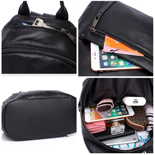 Mochila de Cuero para Mujer - Diseño Minimalista y Funcional - Image 9