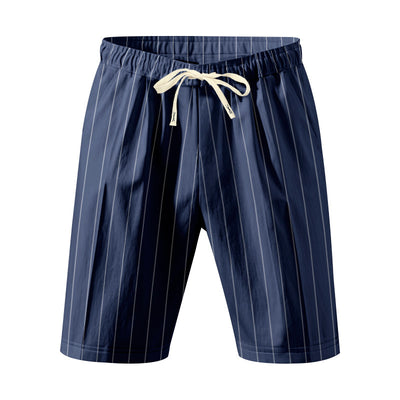 Shorts de Lino Holgados Transpirables Estilo Americano para Playa - Image 41