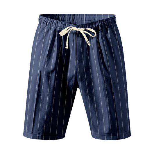 Shorts de Lino Holgados Transpirables Estilo Americano para Playa - Image 41