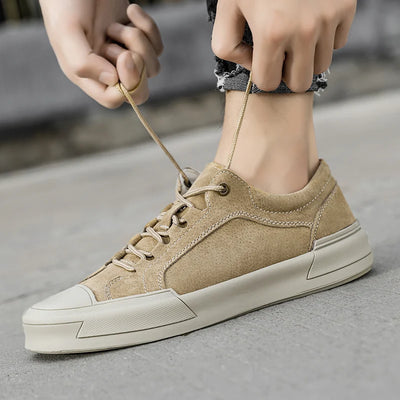 Zapatos Casuales Retro de Cuero Frosted para Hombre - Estilo Urbano Clásico - Image 12