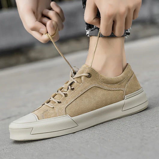 Zapatos Casuales Retro de Cuero Frosted para Hombre - Estilo Urbano Clásico - Image 12