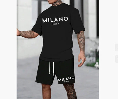 Traje Clásico de Cuello Redondo y Manga Corta Estilo Europeo - Image 6