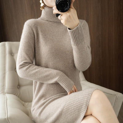 Falda Larga de Lana Otoño Invierno con Blusa Base Térmica para Mujer - Image 9