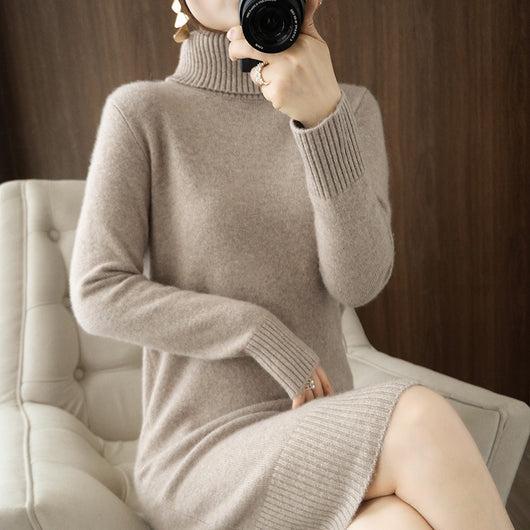 Falda Larga de Lana Otoño Invierno con Blusa Base Térmica para Mujer - Image 9