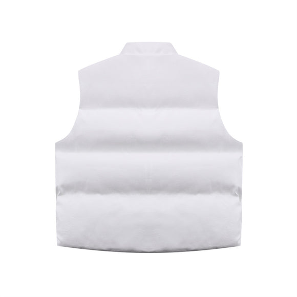 Chaleco de Algodón PU con Letras Bordadas para Hombre