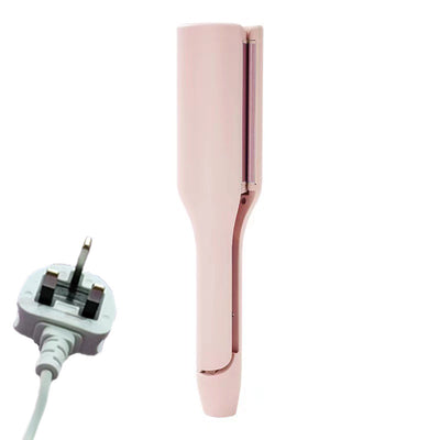 Lavender hair waver with rose gold corrugated plates for creating small curls or waves, shown on a white background. - Image 7