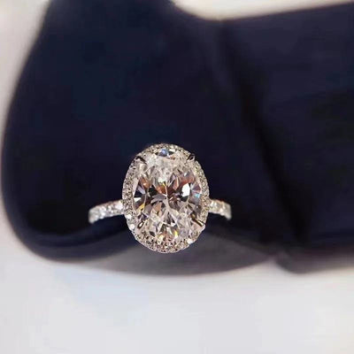 Anillo de Diamante Paloma Forma Huevo para Propuesta de Matrimonio - Image 10