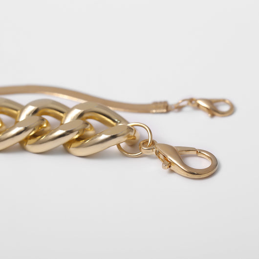 Pulsera Cadena Hueso de Serpiente - Diseño Minimalista Metal Texturizado - Image 14