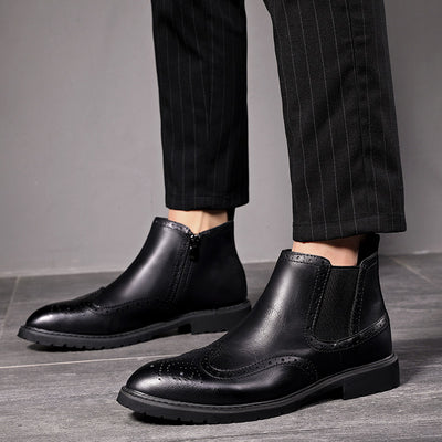 Botas de Cuero Casual Elegantes Talla Grande - Diseño Cruzado Moderno - Image 8