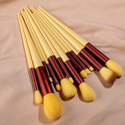 Set de 13 Brochas de Maquillaje Flor Púrpura con Cerdas Suaves - Image 13