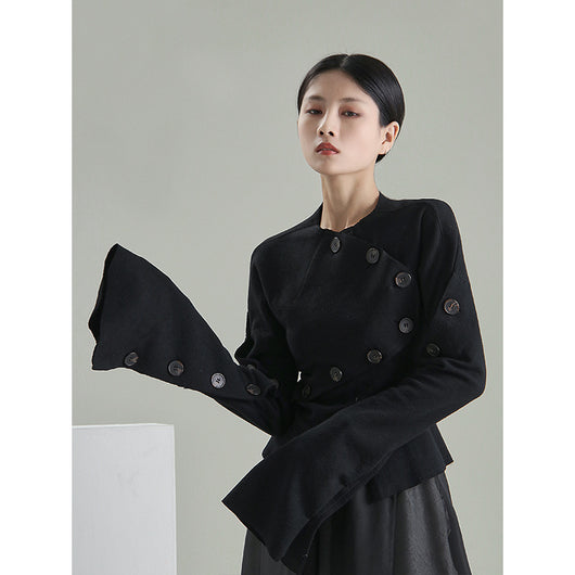 Camisa Larga Irregular con Botones - Image 8