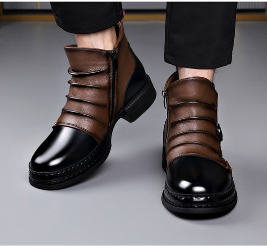 Botas Térmicas Retro Estilo Británico para Hombre con Forro de Lana y Cierre Lateral - Image 29
