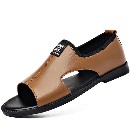 Sandalias Casuales de Cuero Roman para Hombre - Suela Antideslizante - Image 7