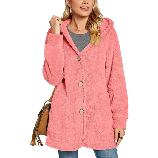 Cardigan Tipo Sudadera con Capucha y Bolsillos - Abrigo Casual Europeo - Image 26