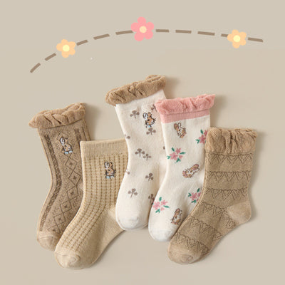 Calcetines Infantiles Coreanos Estampados para Otoño e Invierno - Image 4