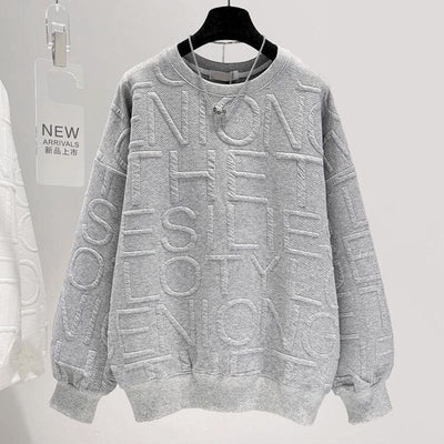 Remera Oversized con Letras 3D - Manga Larga Unisex - Image 6