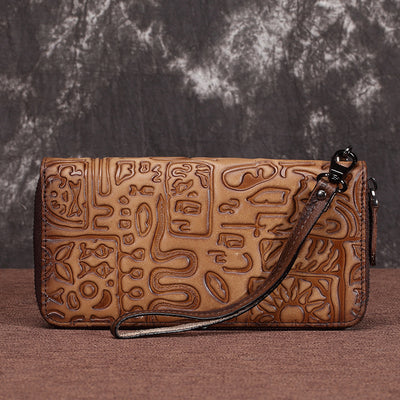 Cartera Clutch Oracle de Cuero Vintage para Mujer - Image 12
