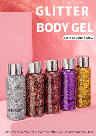 Gel Glitter Multiuso para Uñas, Cabello, Cuerpo y Rostro - Lentejuelas Sueltas Festival - Image 27