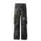 Pantalones Cargo Denim de Pierna Ancha para Hombre