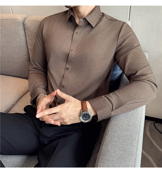 Camisa Stretch Sin Costuras para Hombre con Botones Reforzados - Image 18