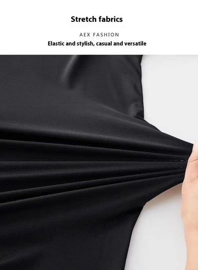 Pantalones Ice Silk Estilo Hong Kong para Hombre - Verano Ligero y Holgado - Image 9