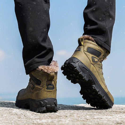 Zapatos Outdoor Altos de Algodón Cálido para Hombre Talla Grande - Image 3