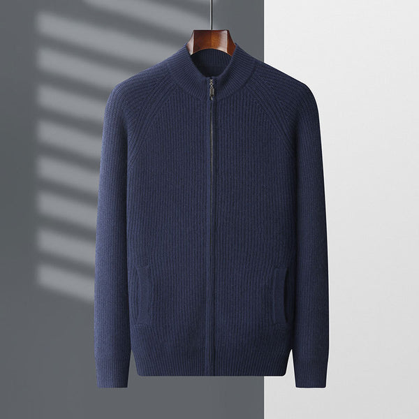 Cardigan Cuello Alto con Cierre Acolchado para Hombre
